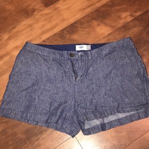 Linen blue shorts